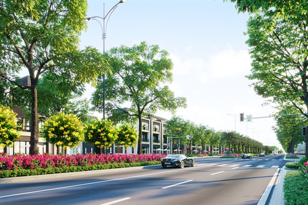 Đại lộ Goldsilk Boulevard dài 2km sẽ được khánh thành trong quý II.